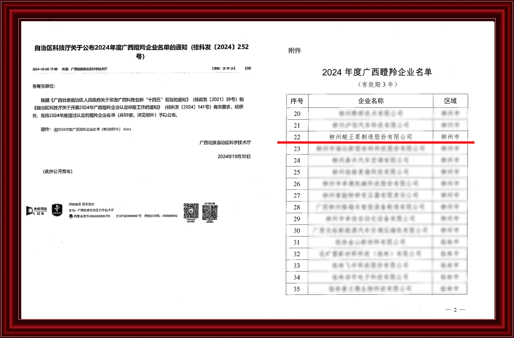 2024年度廣西瞪羚企業(yè)名單
